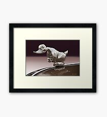 Angry Duck Hood Ornament Framed Print