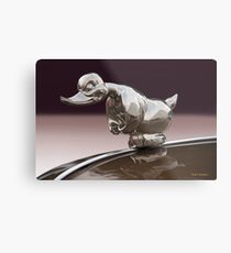 Angry Duck Hood Ornament Metal Print