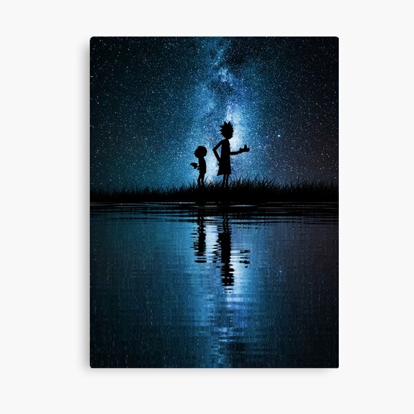 Rick and Morty in Space Canvas Print