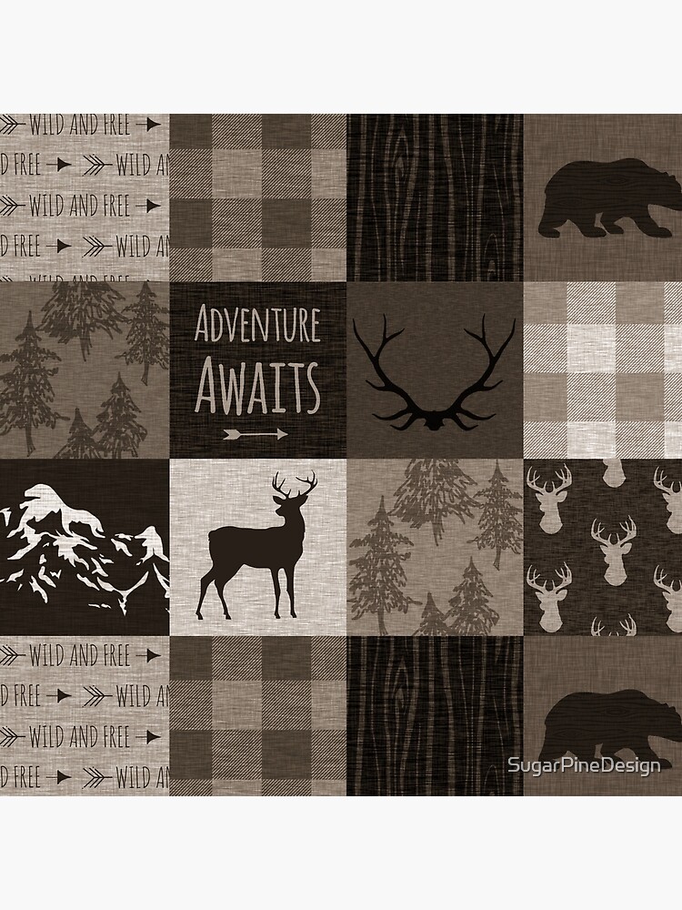 Adventure Patchwork - Brown/Beige by SugarPineDesign