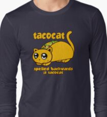 Funny - Tacocat Spelled Backwards (vintage look) Long Sleeve T-Shirt