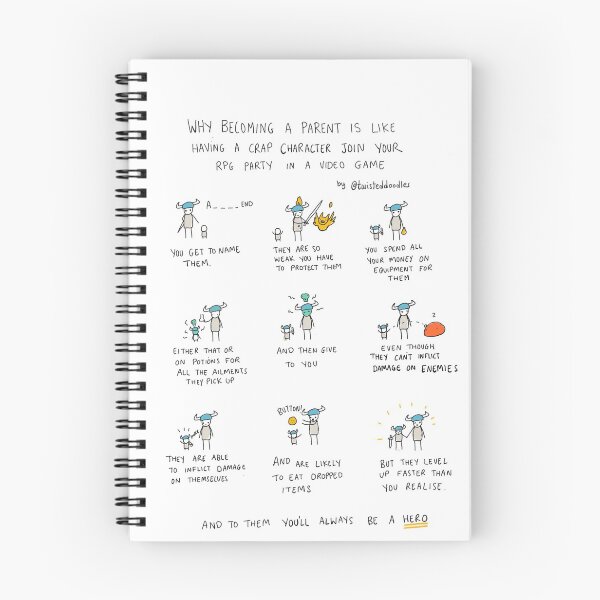 Item preview, Why becoming a parent is like getting a new RPG character.  designed and sold by twisteddoodles.