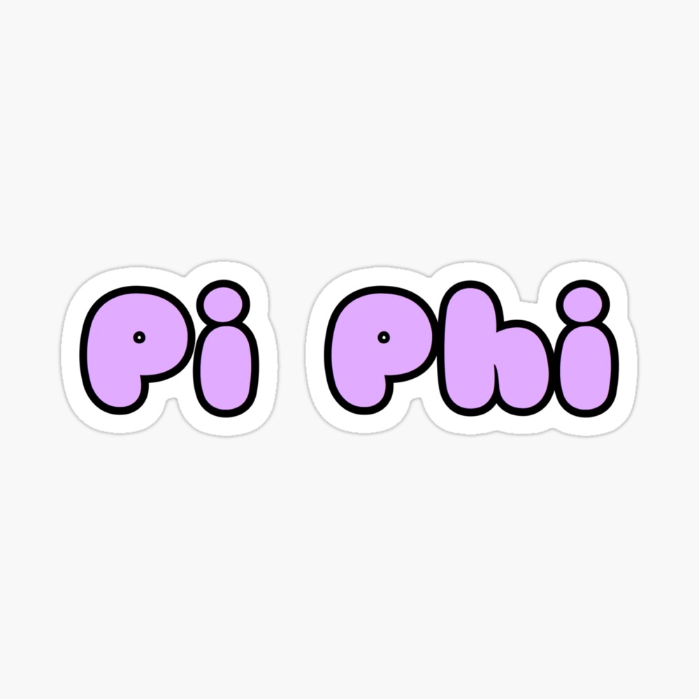 Pi Phi Purple Bubble Letters Greeting Card By Efabozzi Redbubble