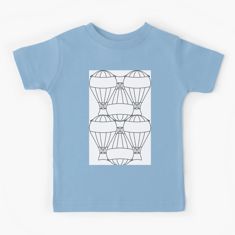 Hot Air Balloon Collar Shirt Design Template