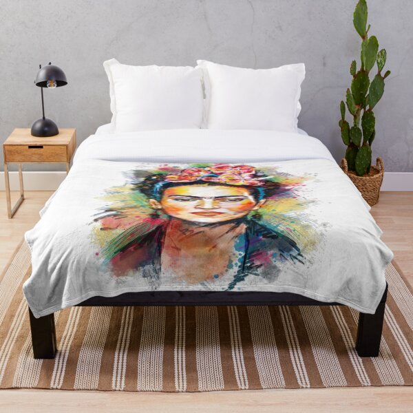 Frida Kahlo Portrait Throw Blanket