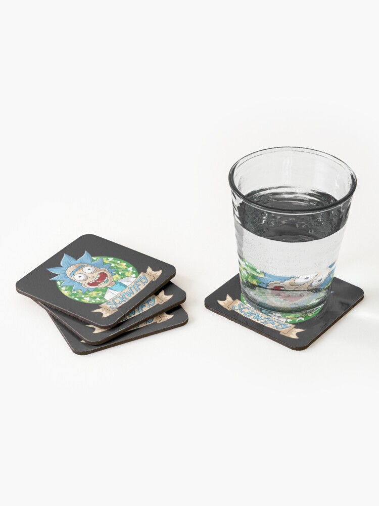 Alternate view of rick and morty get schwifty Coasters (Set of 4)