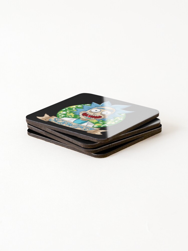 Alternate view of rick and morty get schwifty Coasters (Set of 4)
