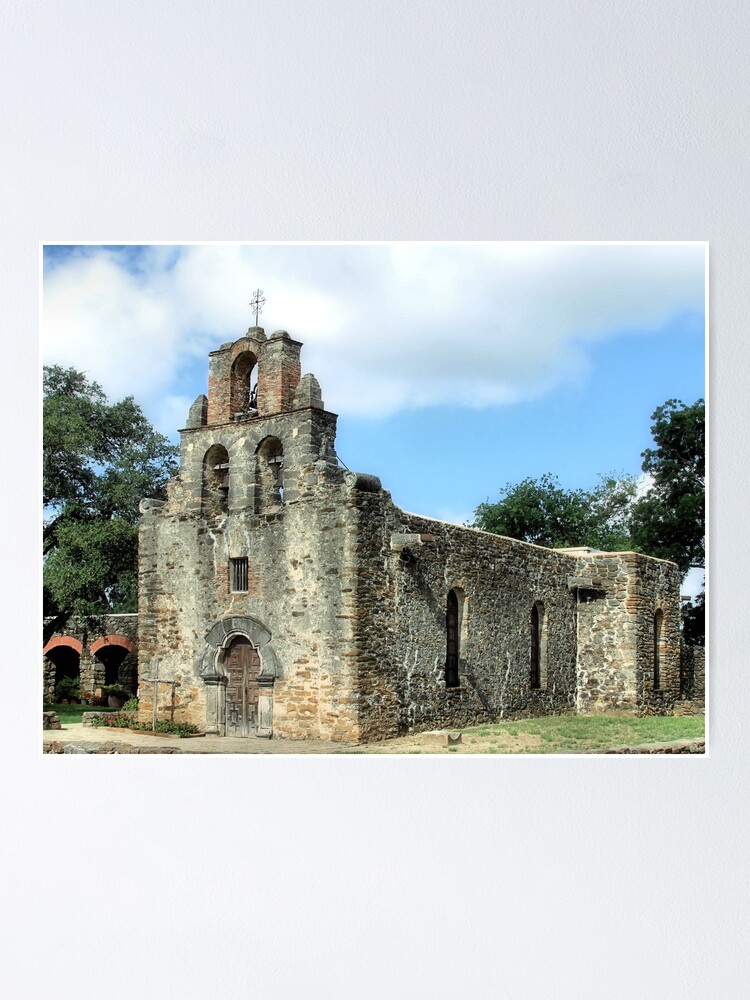 Mission Espada San Antonio Texas Poster By Suddenjim Redbubble