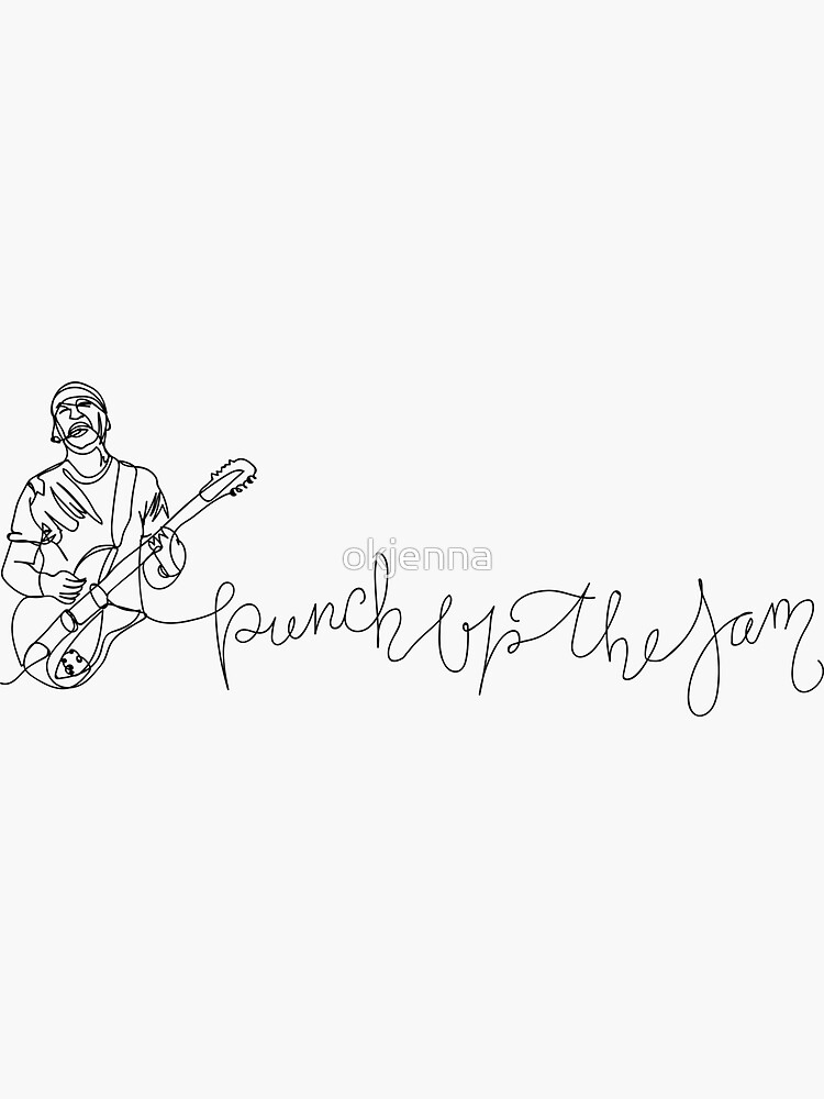 "Punch Up the Jam" Sticker by okjenna Redbubble