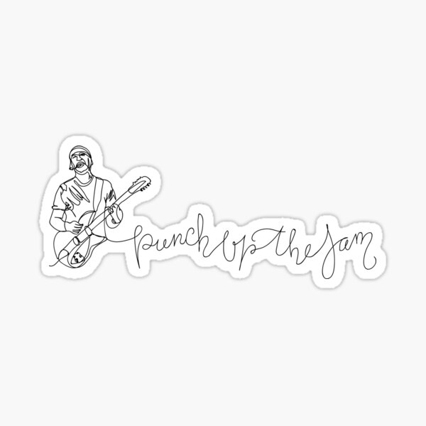 "Punch Up the Jam" Sticker by okjenna Redbubble