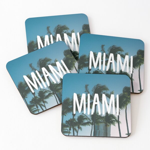 Item preview, Miami palmtrees sunflare buildings designed and sold by DeniseLives.