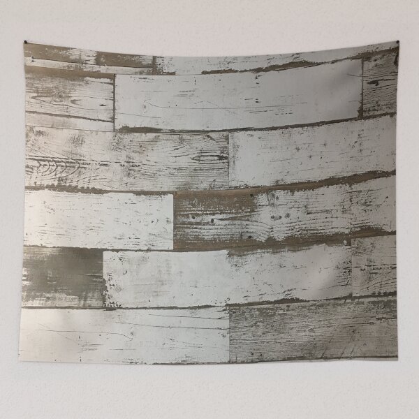 Item preview, beachy shabby chic french country white barn wood designed and sold by LEILA ART SPACE.