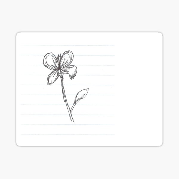 Flower sketch Sticker