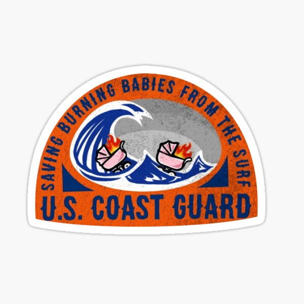 Item preview, Coast Guard Saving Burning Babies in the Surf  designed and sold by AlwaysReadyCltv.