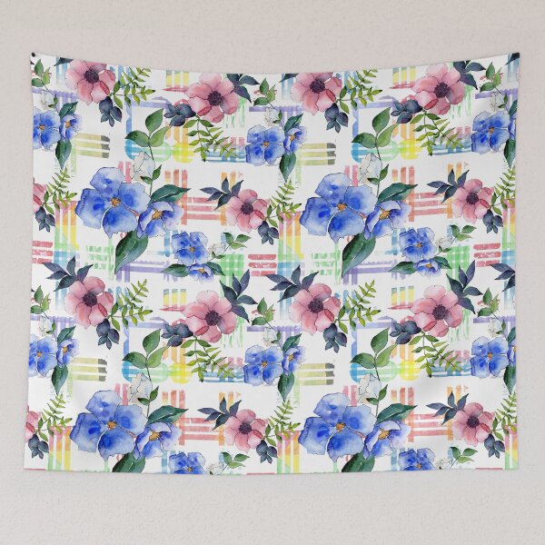 Item preview, Rainbow Watercolor Floral Design designed and sold by Color Me F*@k!ng Happy.