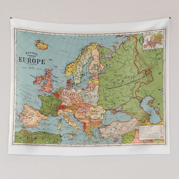 Item preview, George Washington Bacon Standard Map of Europe  designed and sold by digitalvintage.
