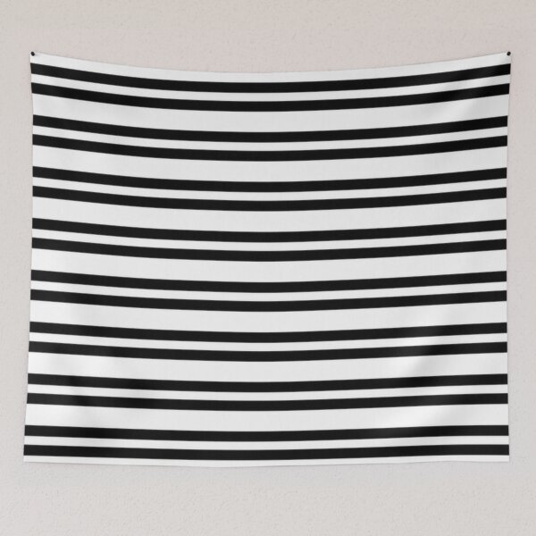 Item preview, Black and White Horizontal Stripes designed and sold by Poetic Patterns Studio.