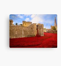 Poppies At Tower Of London Canvas Print