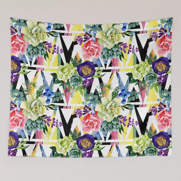 Item preview, Floral Succulent Triangle designed and sold by Color Me F*@k!ng Happy.