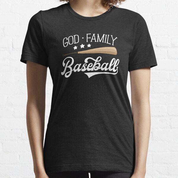 Adult God. Family. Baseball. Navy Blue T-Shirt Medium / Adult