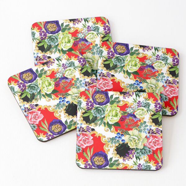 Item preview, Red Watercolor Floral designed and sold by Color Me F*@k!ng Happy.