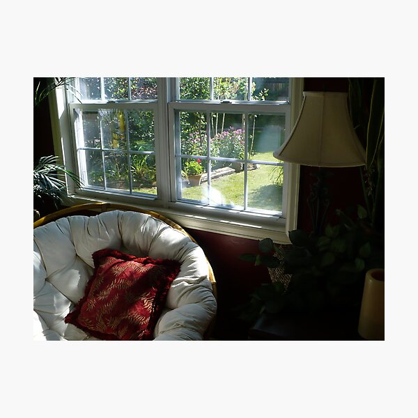 "Papasan Chair By Sunroom Window" Photographic Print