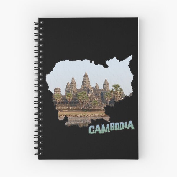 Item preview, Cambodia Outline with Angkor Wat designed and sold by gorff.