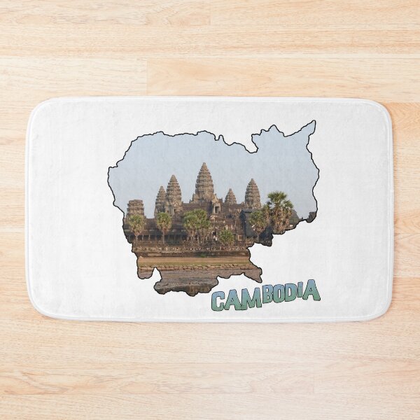 Item preview, Cambodia Outline with Angkor Wat designed and sold by gorff.