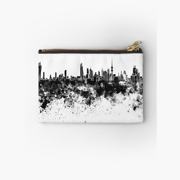 Item preview, Kuwait City skyline in black watercolor designed and sold by paulrommer.