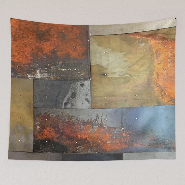 Item preview, rustic distressed grunge steampunk rusted metal  designed and sold by LEILA ART SPACE.