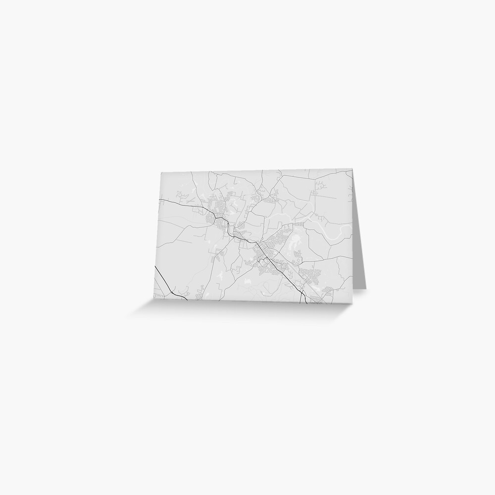 "Maitland, Australia Map. (Black on white)" Greeting Card for Sale by