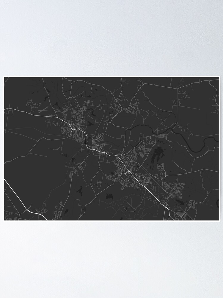 "Maitland, Australia Map. (White on black)" Poster for Sale by