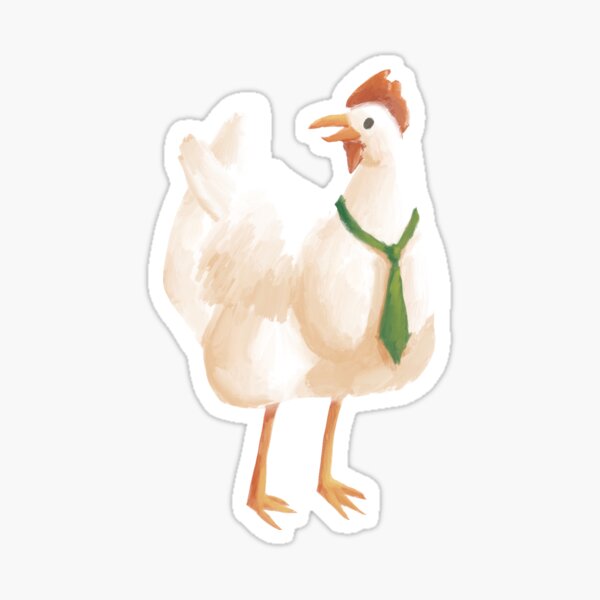 Hen Tie Glossy Sticker
