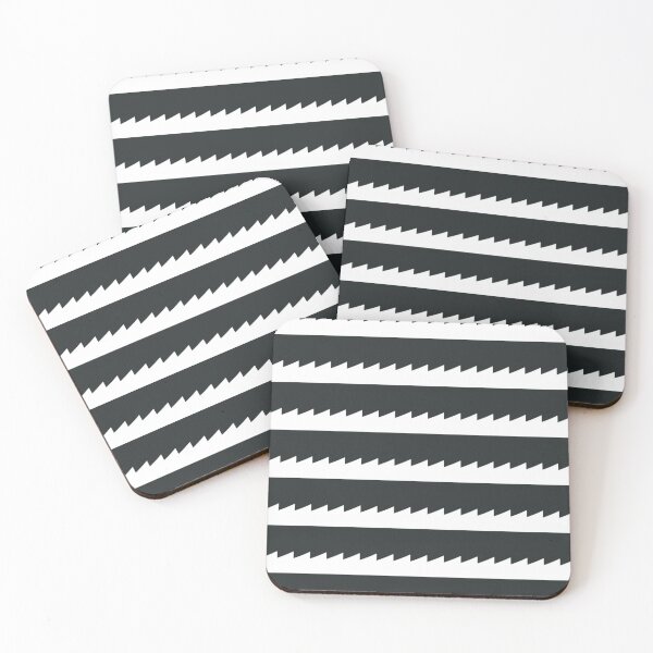 Item preview, Black and White Sawtooth Pattern designed and sold by Poetic Patterns Studio.