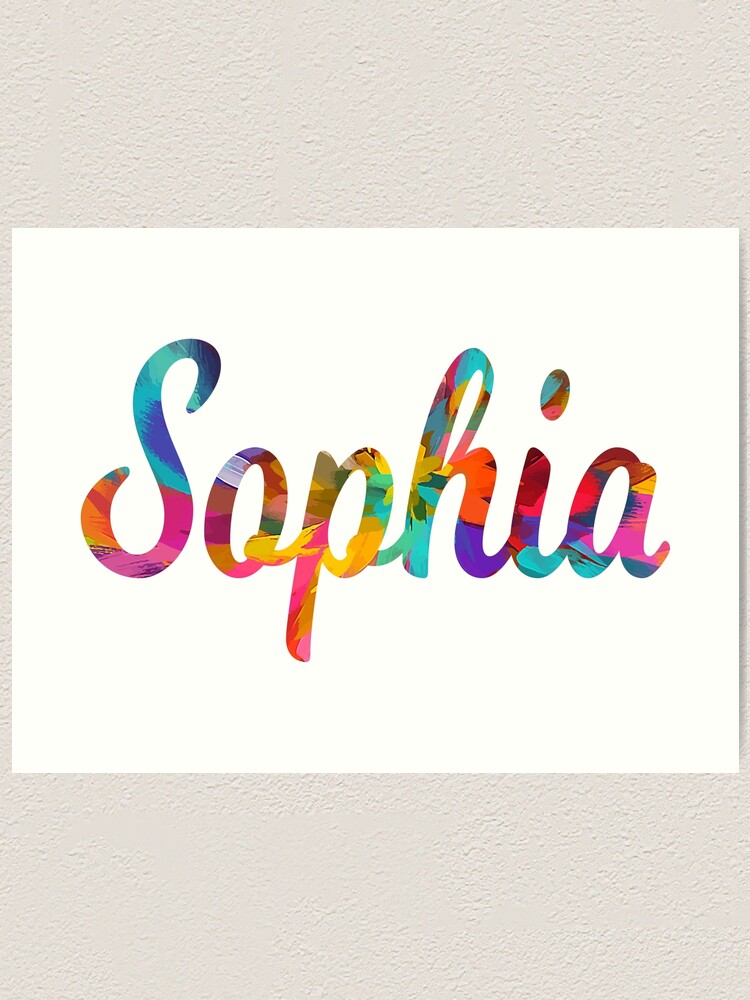 Sophia Abstract Painting Girl S Name Art Print By Comickitsch Redbubble