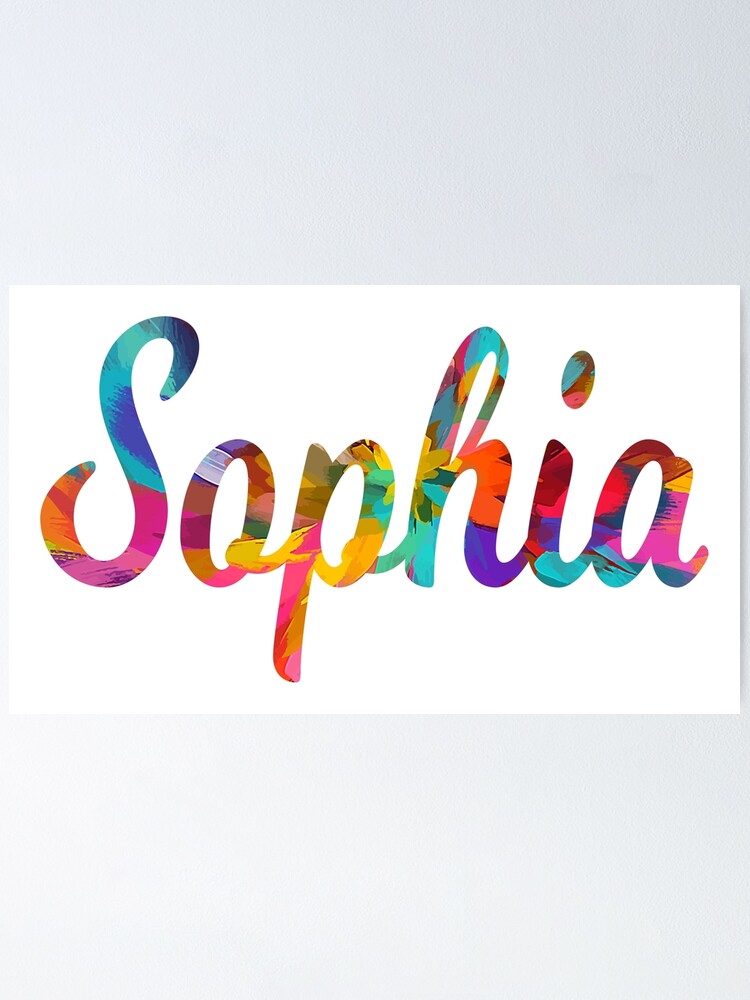 Sophia abstract painting girl's name | Poster