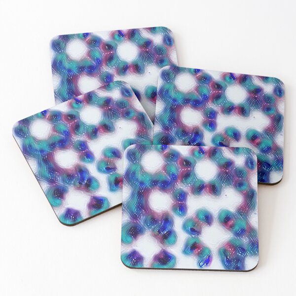 Item preview, Blue, Green, and Purple Abstract Flowers designed and sold by bacteriababe.