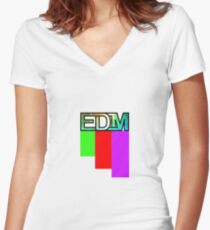 Artistic EDM Women's Fitted V-Neck T-Shirt