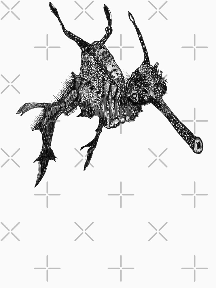 Thumbnail 7 of 7, Essential T-Shirt, Wednesday the Weedy Sea Dragon designed and sold by Wildcard-Sue.