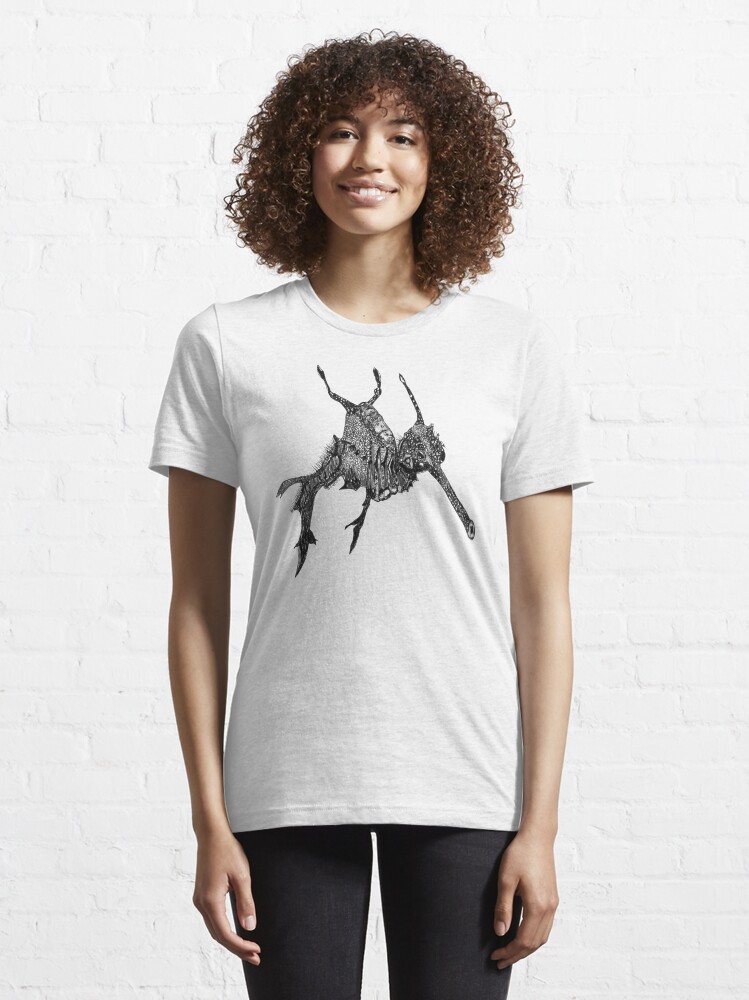 Thumbnail 6 of 7, Essential T-Shirt, Wednesday the Weedy Sea Dragon designed and sold by Wildcard-Sue.