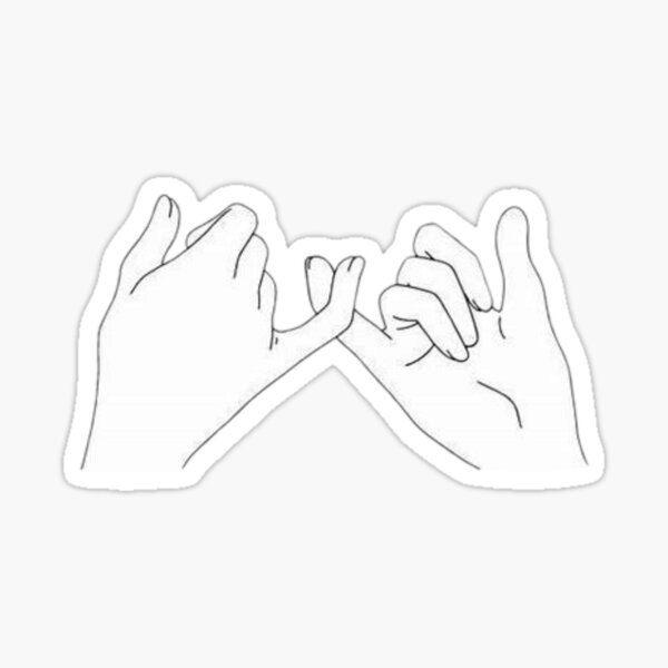 Pinky Promise Single line art | Sticker