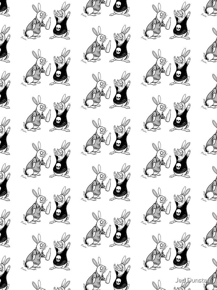 Thumbnail 3 of 3, Scarf, Two Rabbits designed and sold by jeddunstan.