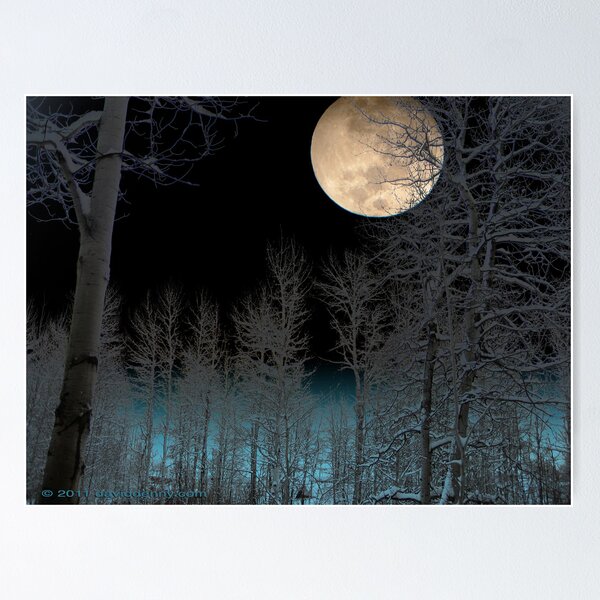 Aurora Moon Poster