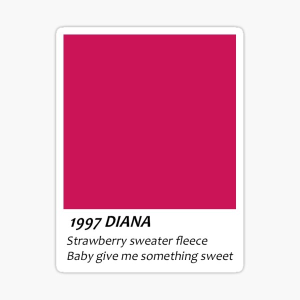 Item preview, 1997 Diana designed and sold by Kool Stickers.