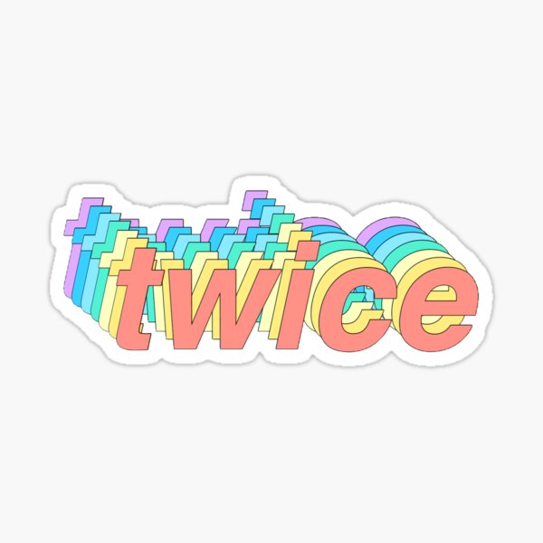 twice rainbow sticker Sticker