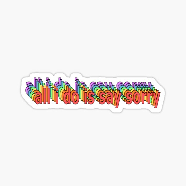 Sorry Sticker