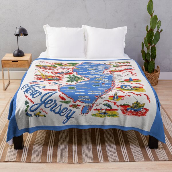 Item preview, Vintage New Jersey Map designed and sold by fearcity.