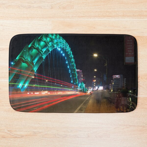 Item preview, Traffic on the Da Nang Dragon Bridge in Green designed and sold by Mike Ashley.