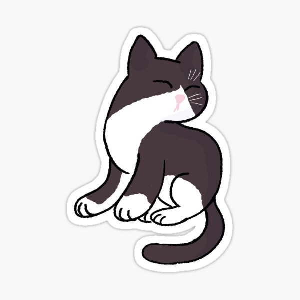 Item preview, Tuxedo Cat Sticker designed and sold by theskyisbrown.