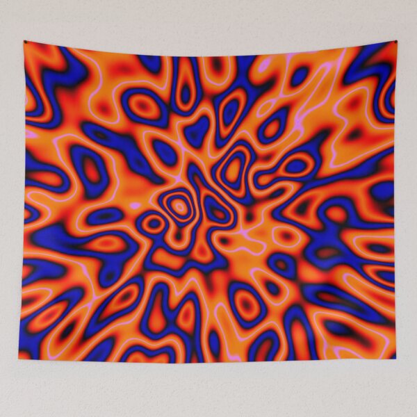 Item preview, OrangeRed MidnightBlue | Abstract random colors #14 designed and sold by blackhalt.